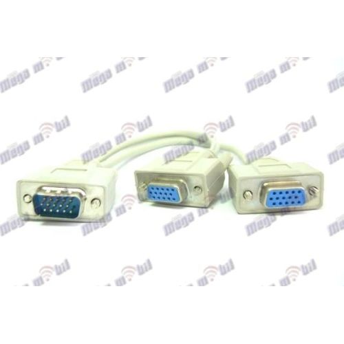 Kabel VGA Male to 2 x VGA Female.